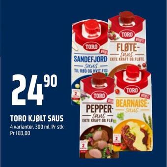 Coop Obs Toro kjølt saus tilbud