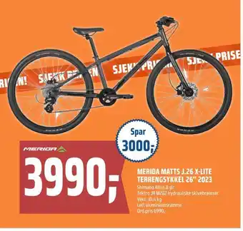 Coop Obs Merida matts j.26 x-lite terrengsykkel 26 2023 tilbud