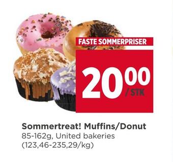 Meny Sommertreat! muffins/donut tilbud