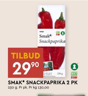 Coop Mega Smak* snackpaprika 2 pk tilbud