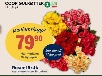 Coop Mega Roser 15 stk tilbud