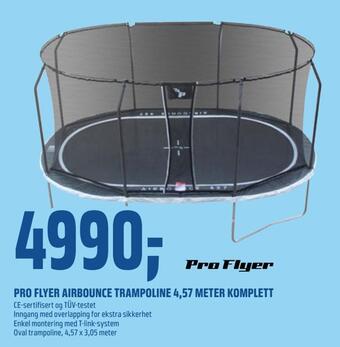 Coop Obs Pro flyer airbounce trampoline 4,57 meter komplett tilbud