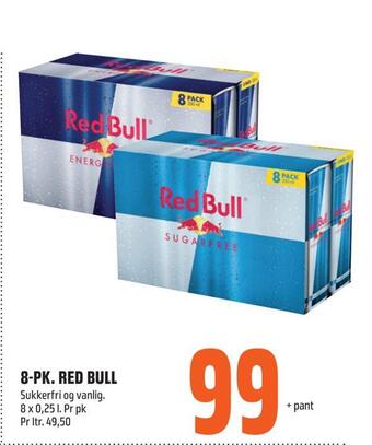 Coop Obs 8-pk. red bull tilbud
