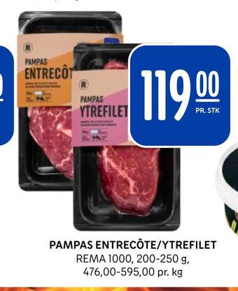 Rema 1000 Pampas entrecôte/ytrefilet tilbud