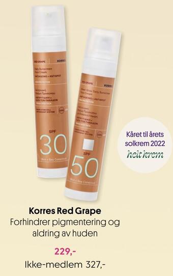 VITA Korres red grape tilbud