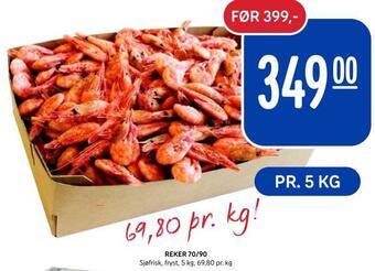 Rema 1000 Reker 70/90 tilbud