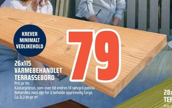 Coop Obs 26x115 varmebehandlet terrassebord tilbud