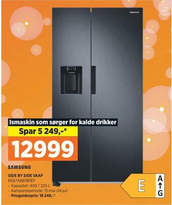 POWER Side by side skap tilbud