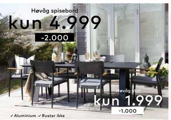 Skeidar Høvåg spisebord tilbud