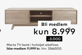 Skeidar Marte tv-benk tilbud