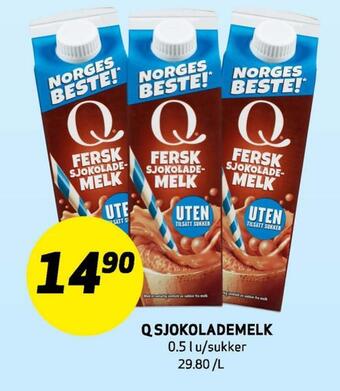 Bunnpris Q sjokolademelk tilbud
