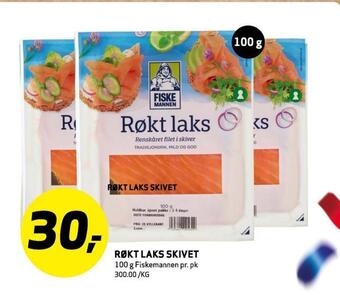 Bunnpris Røkt laks skivet tilbud