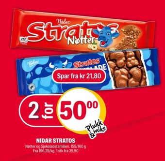 Coop Extra Stratos sjokoladeplate tilbud