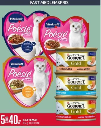 Europris Gourmet gold kattemat tilbud