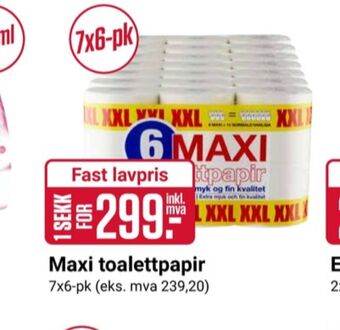 Europris Maxi toalettpapir tilbud