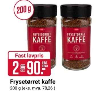 Europris Luxus instant kaffe tilbud
