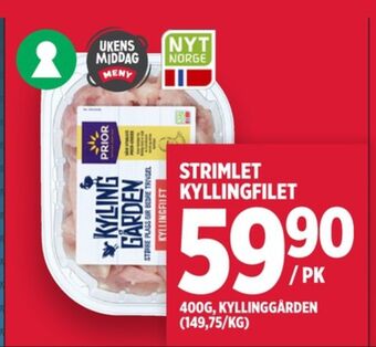 Meny Prior kyllingfilet tilbud