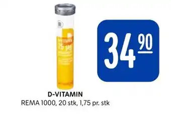 Rema 1000 D-VITAMIN REMA 1000, 20 stk, tilbud