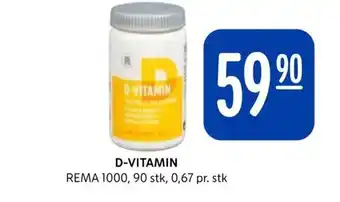 Rema 1000 D-VITAMIN REMA 1000, 90 stk, tilbud