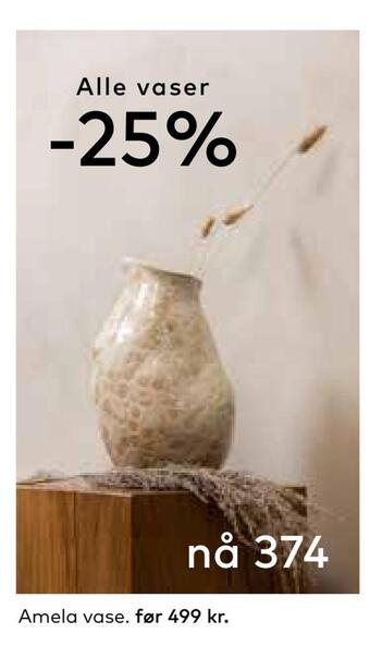 Skeidar Amela vase tilbud