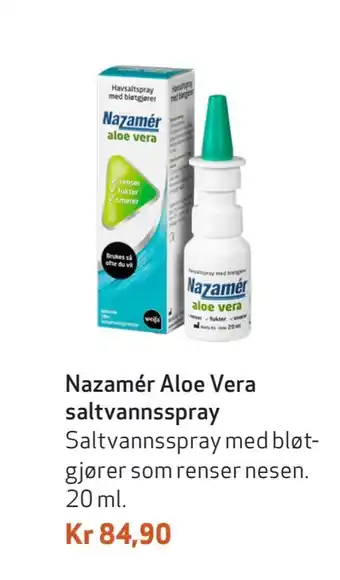 Apotek 1 Nazamér aloe vera saltvannsspray tilbud