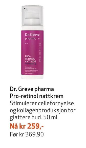 Apotek 1 Dr. greve pharma pro-retinol nattkrem tilbud