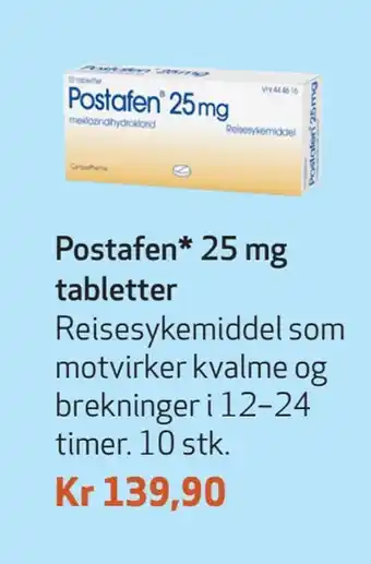 Apotek 1 Postafen* 25 mg tabletter tilbud