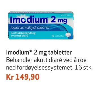 Apotek 1 Imodium* 2 mg tabletter tilbud