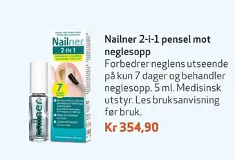 Apotek 1 Nailner 2-i-1 pensel mot neglesopp tilbud