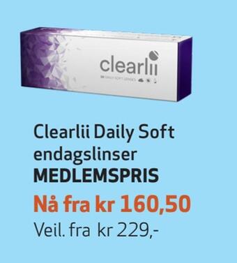 Apotek 1 Clearlii daily soft endagslinser tilbud