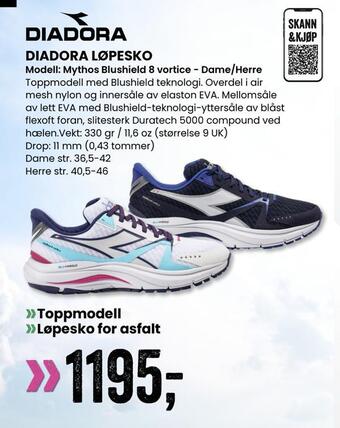 Sport Outlet Diadora løpesko tilbud
