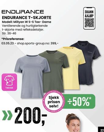 Sport Outlet Endurance t-skjorte tilbud