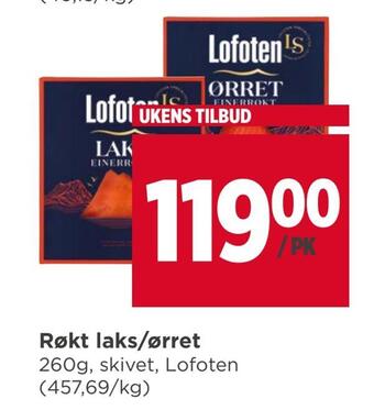 Meny Røkt laks/ørret tilbud