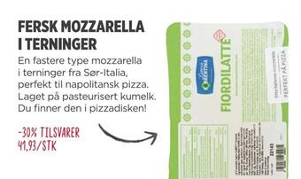 Meny Fersk mozzarella i terninger tilbud