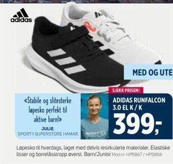 Sport 1 ADIDAS RUNFALCON 3.0 EL K/K tilbud