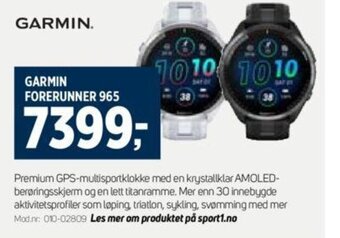 Sport 1 GARMIN FORERUNNER 965 tilbud