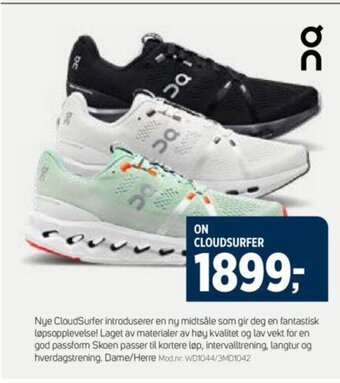 Sport 1 ON CLOUDSURFER tilbud