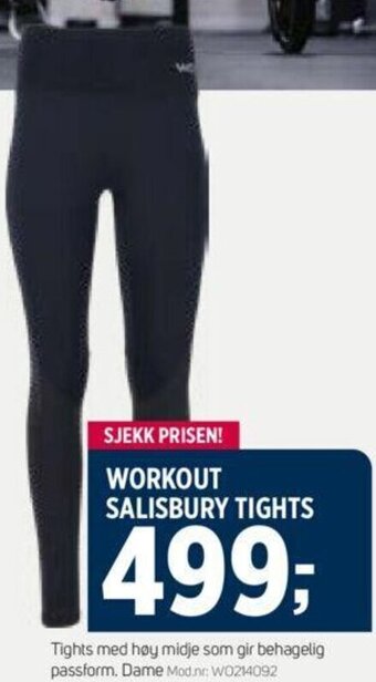 Sport 1 WORKOUT SALISBURY TIGHTS tilbud