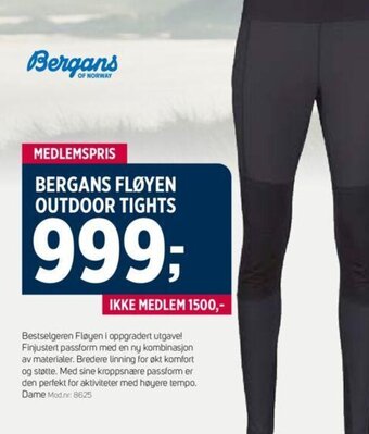 Sport 1 BERGANS FLØYEN OUTDOOR TIGHTS tilbud