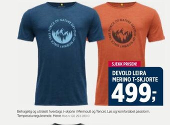 Sport 1 DEVOLD LEIRA MERINO T-SKJORTE tilbud