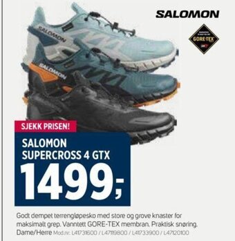 Sport 1 SALOMON SUPERCROSS 4 GTX tilbud
