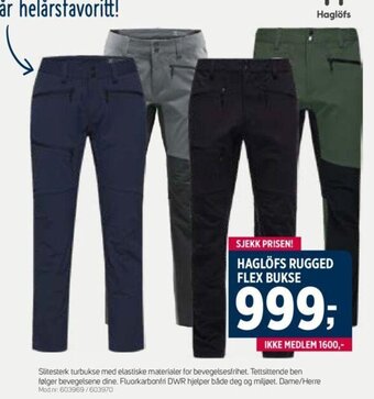 Sport 1 HAGLÖFS RUGGED FLEX BUKSE tilbud