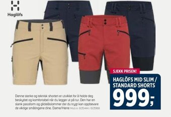 Sport 1 HAGLÖFS MID SLIM / STANDARD SHORTS tilbud