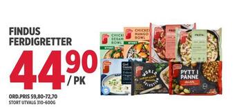 Jacobs Findus ferdigretter tilbud