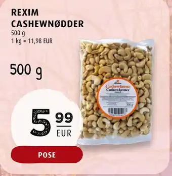 Scandinavian Park Rexim cashewnødder tilbud