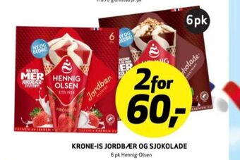 Bunnpris Hennig-olsen isvafler tilbud