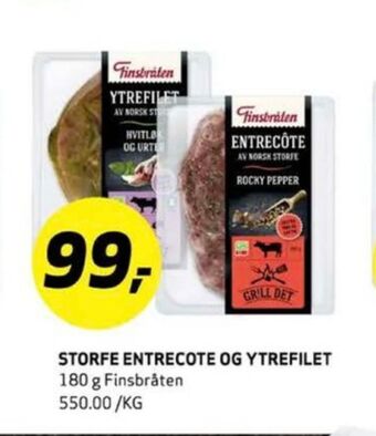 Bunnpris Finsbråten entrecôte tilbud