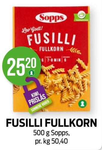Kiwi Sopps pasta tilbud