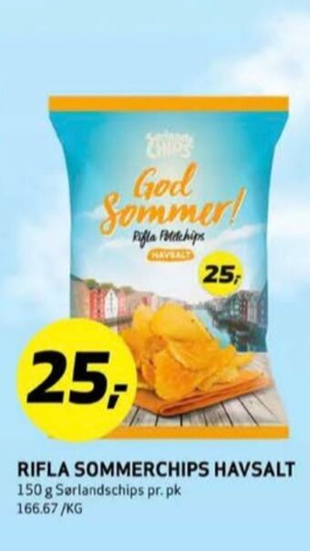 Bunnpris Sørlandschips chips tilbud