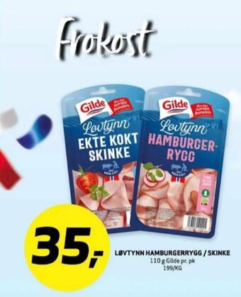 Bunnpris Løvtynn skinke tilbud